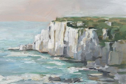 Framed White Sea Cliffs II Print