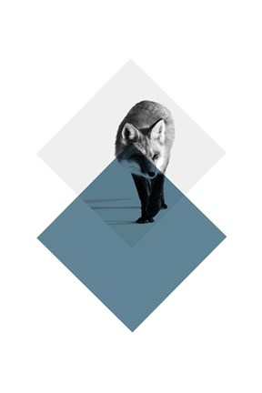 Framed Geo Fox Print