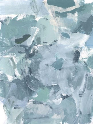 Framed Soft Teal I Print