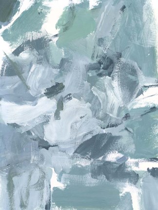 Framed Soft Teal II Print