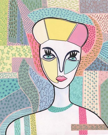 Framed Pattern Lady II Print