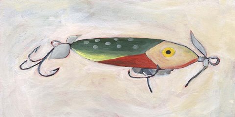 Framed Retro Fishing Lure III Print
