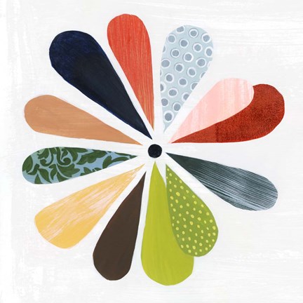 Framed Quilted Flower I Print