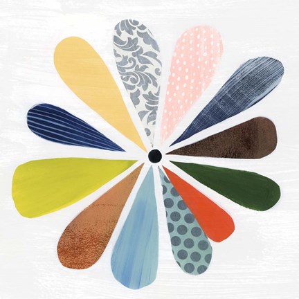 Framed Quilted Flower II Print