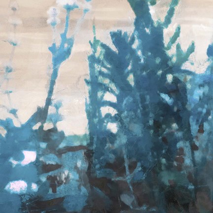 Framed Going In Blue II Print