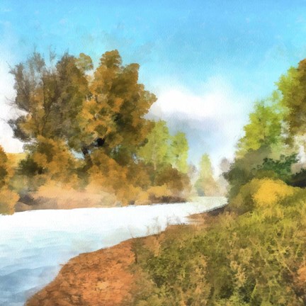 Framed Down Stream II Print