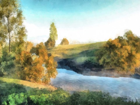 Framed Down Stream III Print