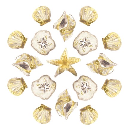 Framed Seaside Kaleidoscope IV Print