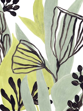 Framed Tropical Collage IV Print