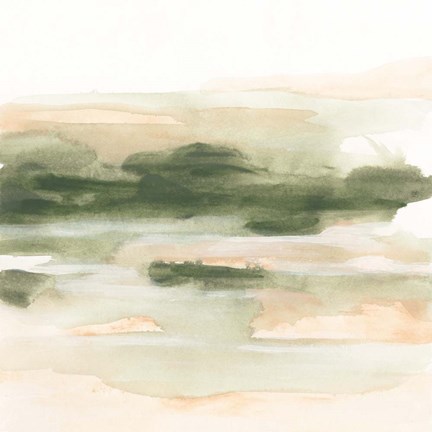 Framed Marsh at Dusk II Print