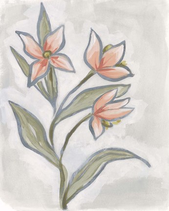 Framed Petal Impasto I Print