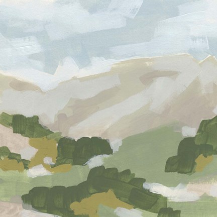 Framed Hillside Impression I Print