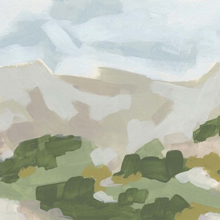 Framed Hillside Impression II Print