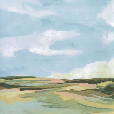 Framed Meadow Gold I Print