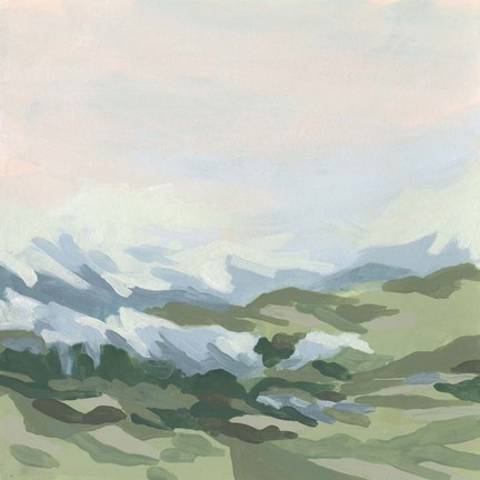 Framed Snowcapped Vista I Print