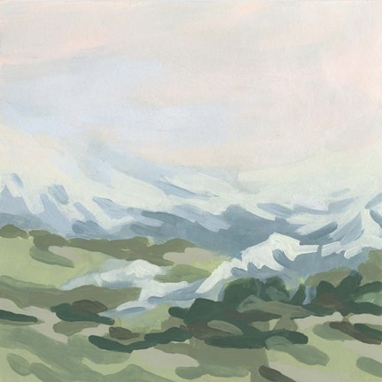 Framed Snowcapped Vista II Print