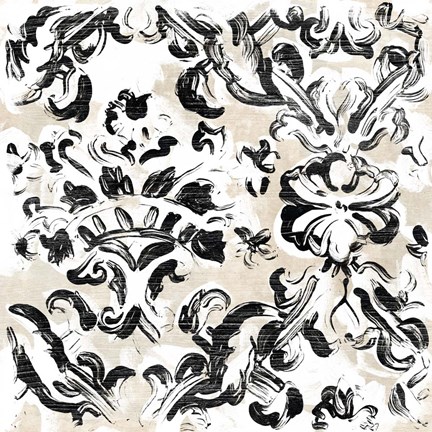 Framed Parchment Brocade VI Print