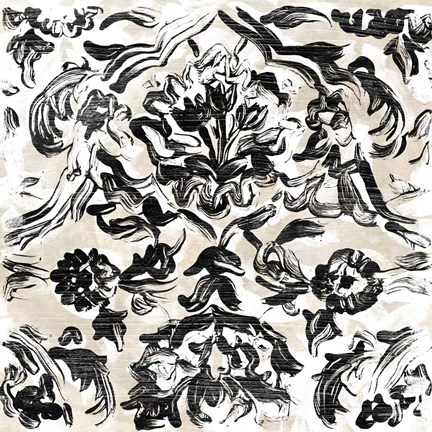 Framed Parchment Brocade VII Print