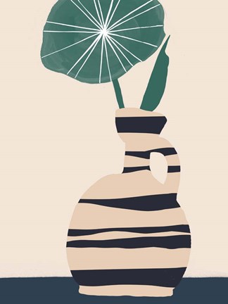 Framed Dancing Vase With Palm IV Print