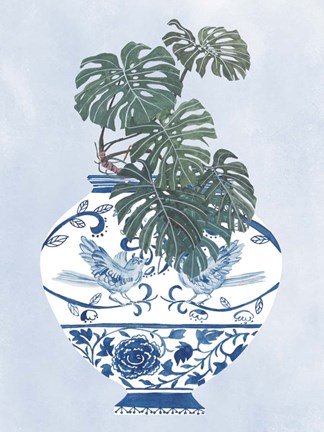 Framed Moonlight Vase II Print