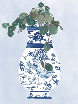 Framed Moonlight Vase IV Print