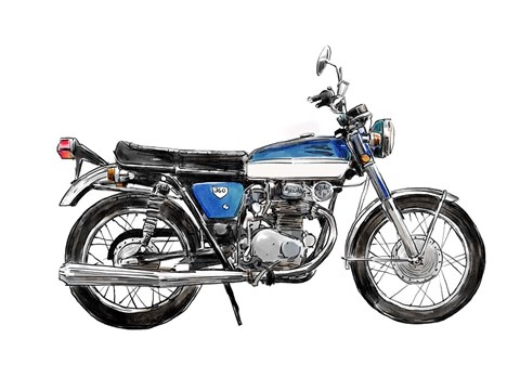 Framed Two Wheels I Print