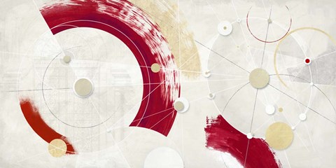 Framed Orbite cremisi Print