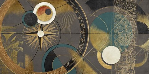 Framed Orbite Spaziali (Blu) Print