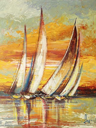 Framed Regata al Tramonto I Print