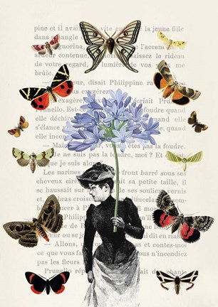 Framed Lady of Butterflies Print