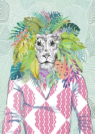 Framed King of the Jungle Print