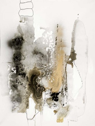 Framed Aqua Sketch 2 Print