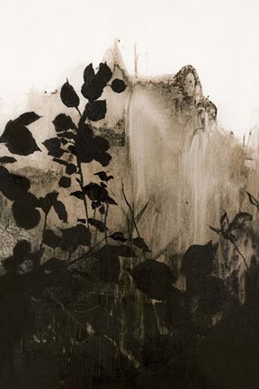 Framed Silhouette Leaves 2 Print