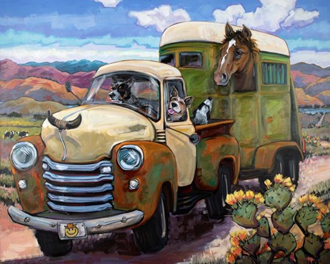 Framed Git Along Lil Dogies Print