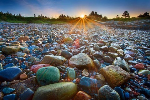 Framed Schoodic Rocks Print