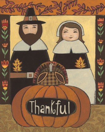 Framed Thankful Pilgrims Print