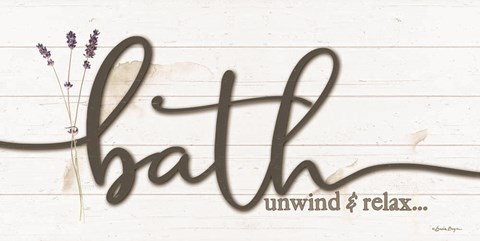 Framed Bath Unwind &amp; Relax Print