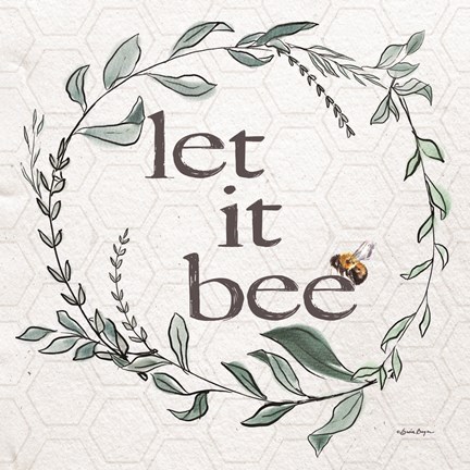 Framed Let It Bee Print