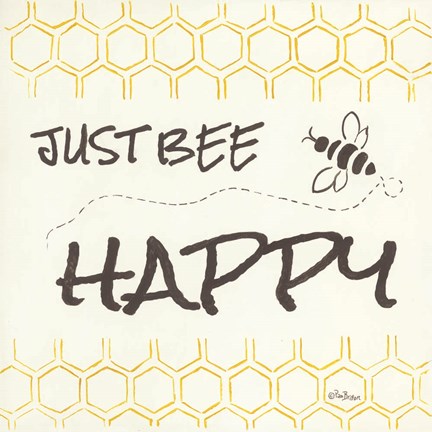 Framed Just Bee Happy Print