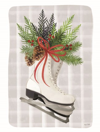 Framed Christmas Skates Print