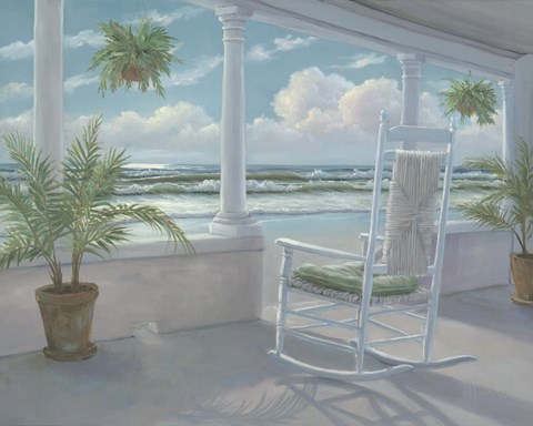 Framed Coastal Porch I Print
