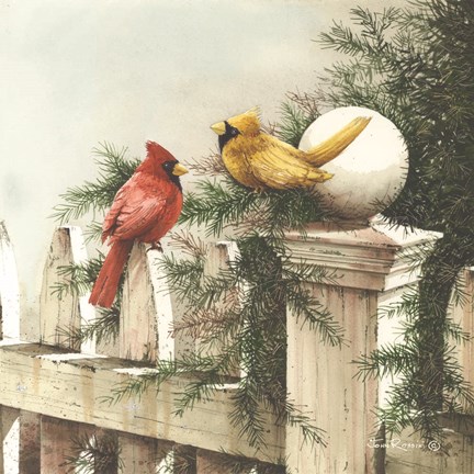 Framed Fence Sitters Print