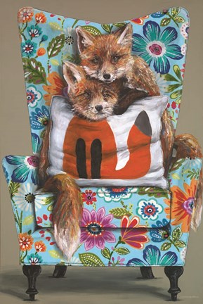 Framed Tail of Two Foxes Print