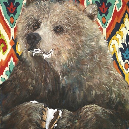 Framed Bear Wants Smore Print