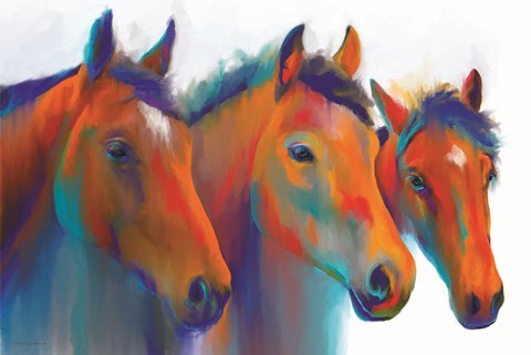 Framed Painted Ponies Print