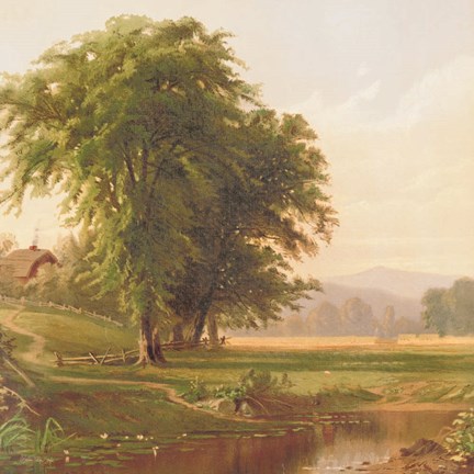 Framed Country Pond 1 Print