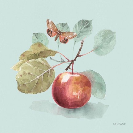 Framed Autumn in Nature 02 on Aqua Print