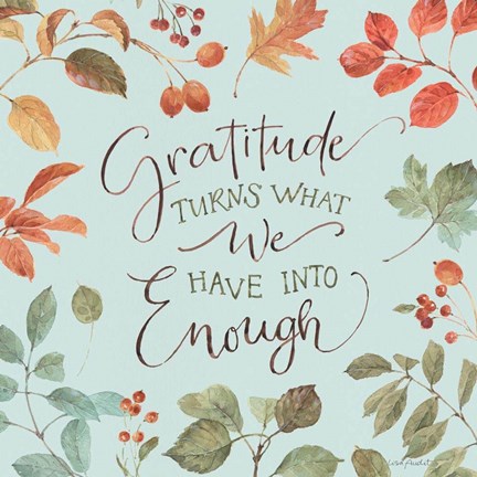 Framed Autumn in Nature 06 on Aqua Print