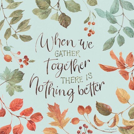 Framed Autumn in Nature 08 on Aqua Print