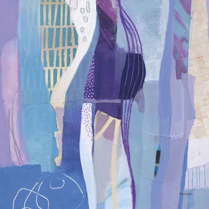 Framed Abstract Layers I Print